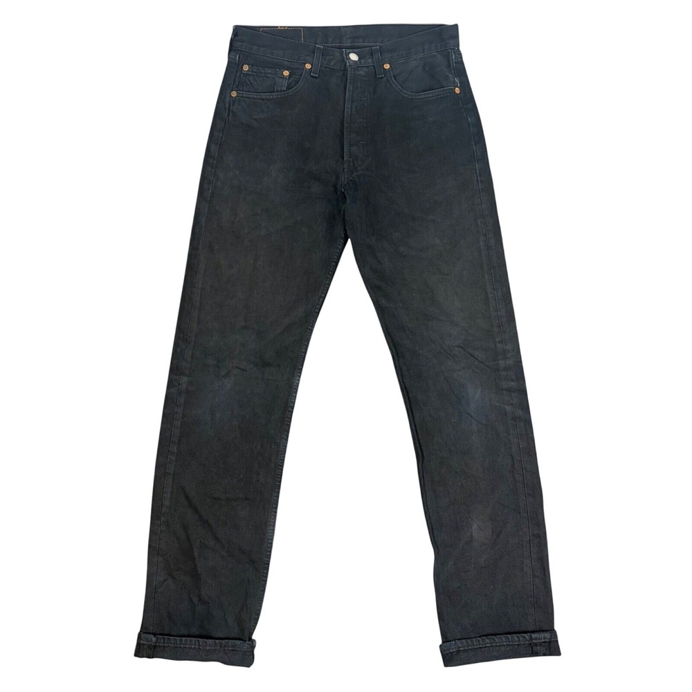 Vintage Levi's Jeans Mens 30 Black 501 Straight Leg Button Fly Denim 501-0121